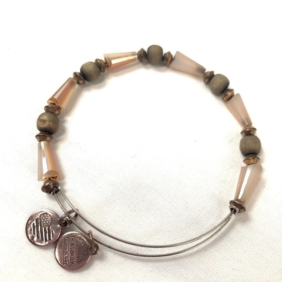 Alex and Ani Beaded Expandable Charm Bracelet - Silver Finish - Picture 1 of 3